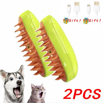 Electric Dog Steamer Brush Grooming 3 in 1 Dog Steam Brush Pet Remove Tangles and Loose Hair for Massage Steamy Cat Supplies