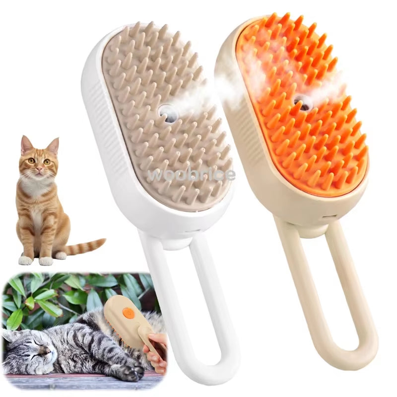 Electric Dog Steamer Brush Grooming 3 in 1 Dog Steam Brush Pet Remove Tangles and Loose Hair for Massage Steamy Cat Supplies