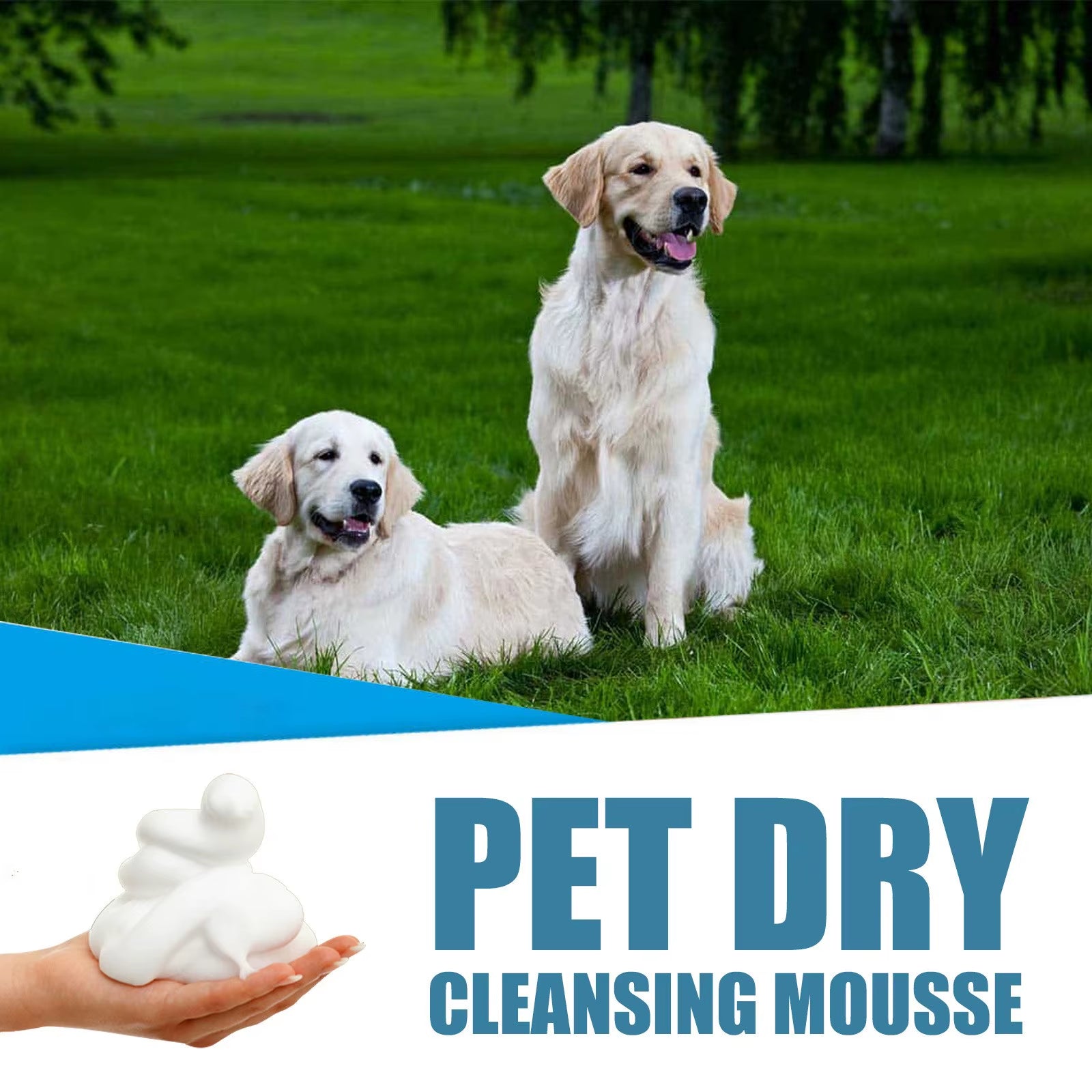 Pet Dry Shampoo Foam Waterless Cleansing for Puppies Odor Eliminator 60Ml Dog Show Accessories High Quality Fast Shipping