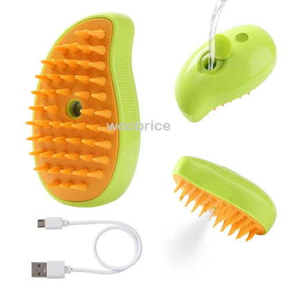 Electric Dog Steamer Brush Grooming 3 in 1 Dog Steam Brush Pet Remove Tangles and Loose Hair for Massage Steamy Cat Supplies