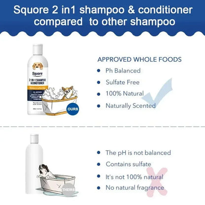 2-in-1 Puppy Shampoo & Conditioner (Clear, concise)