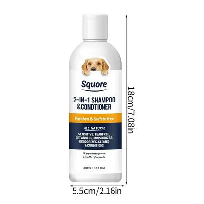 2-in-1 Puppy Shampoo & Conditioner (Clear, concise)