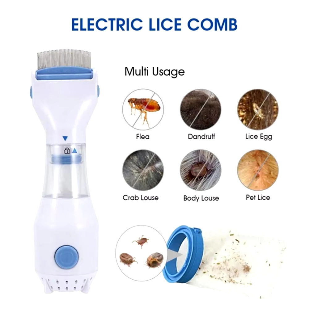 Electric anti Lice Grabber Multifunctional Physical Flea Removal Killer Dog Brush Small Power Comb for Pet Dog Cat Accessories